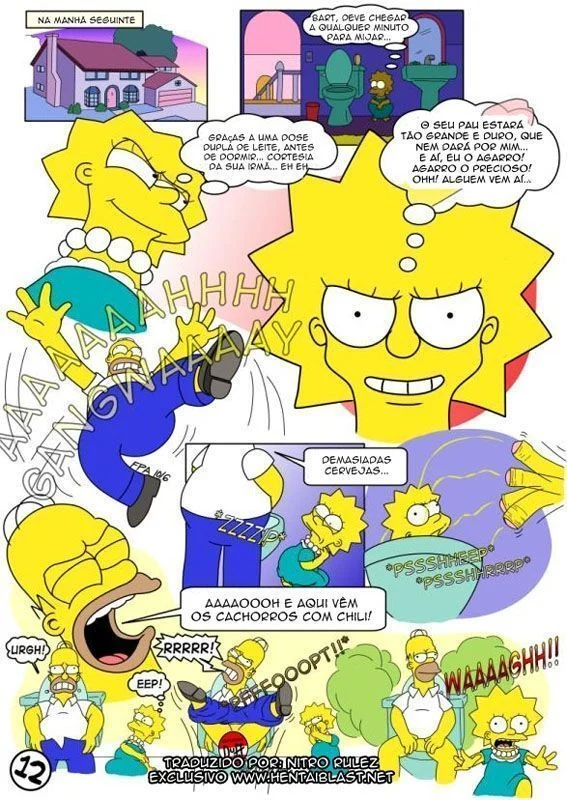 Bart Transando com a Irmã Lisa: Traição Proibida nos Simpsons em HQ Pornô Explícita