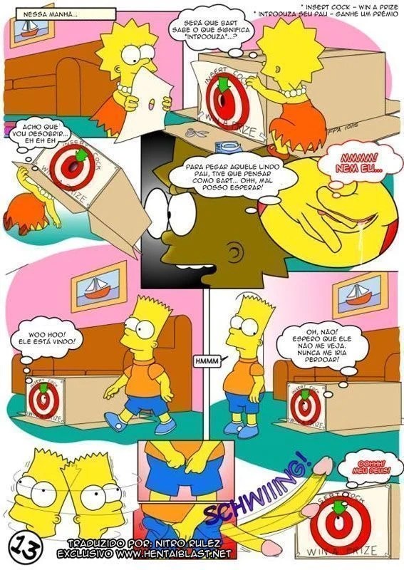 Bart Transando com a Irmã Lisa: Traição Proibida nos Simpsons em HQ Pornô Explícita