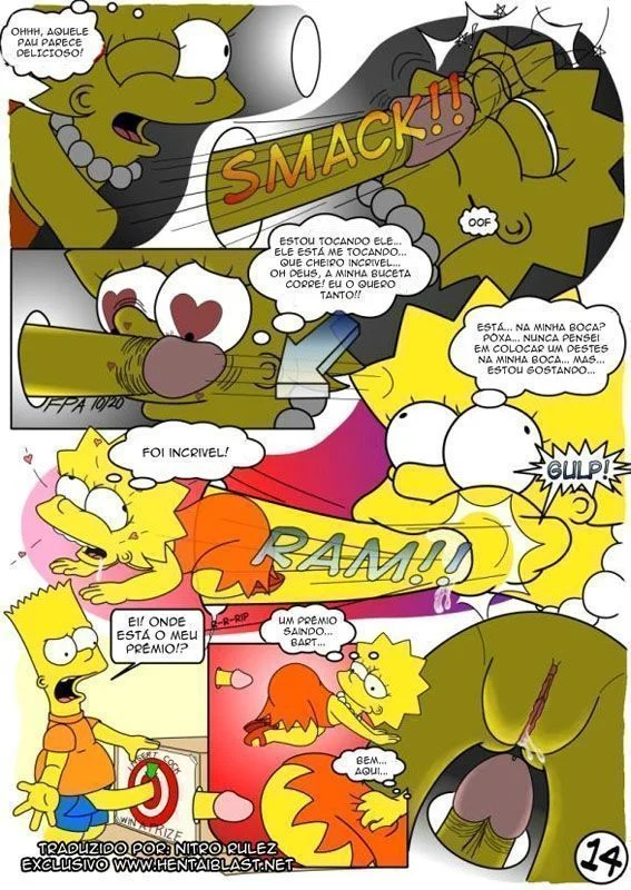 Bart Transando com a Irmã Lisa: Traição Proibida nos Simpsons em HQ Pornô Explícita
