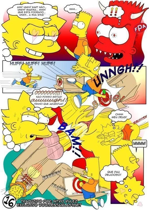 Bart Transando com a Irmã Lisa: Traição Proibida nos Simpsons em HQ Pornô Explícita