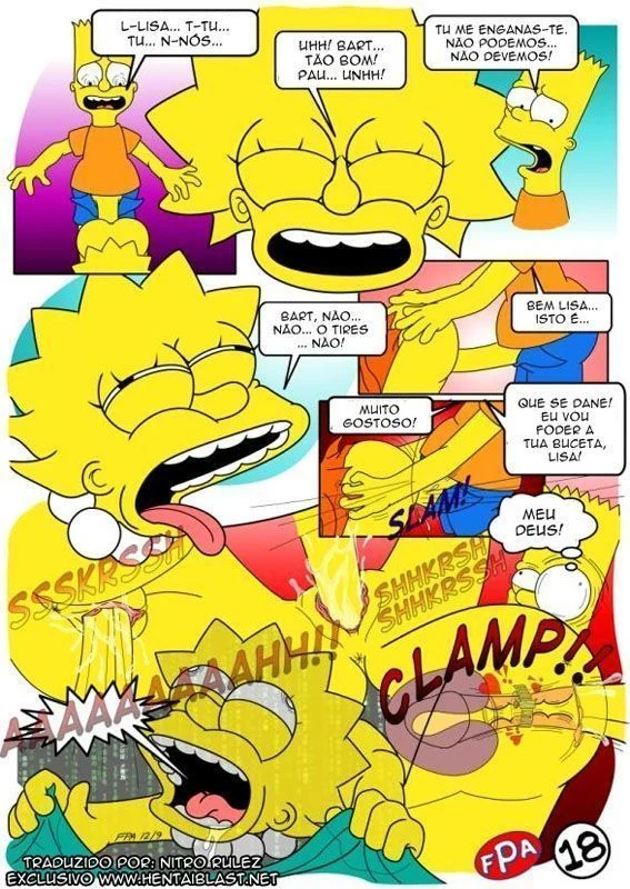 Bart Transando com a Irmã Lisa: Traição Proibida nos Simpsons em HQ Pornô Explícita