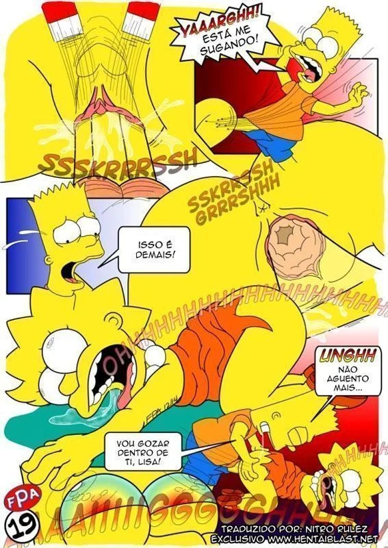 Bart Transando com a Irmã Lisa: Traição Proibida nos Simpsons em HQ Pornô Explícita