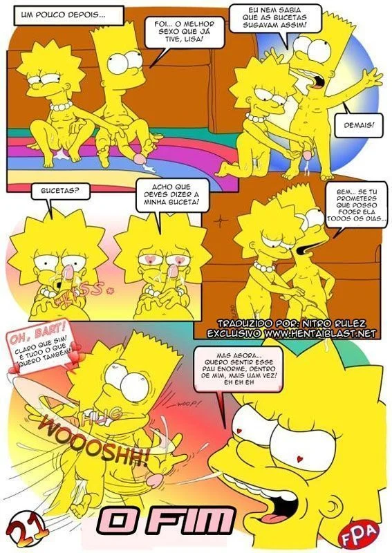 Bart Transando com a Irmã Lisa: Traição Proibida nos Simpsons em HQ Pornô Explícita