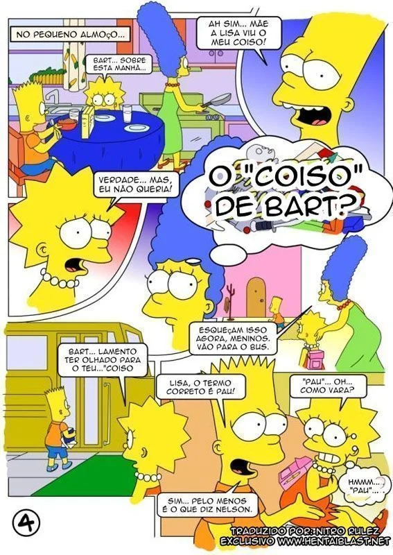 Bart Transando com a Irmã Lisa: Traição Proibida nos Simpsons em HQ Pornô Explícita
