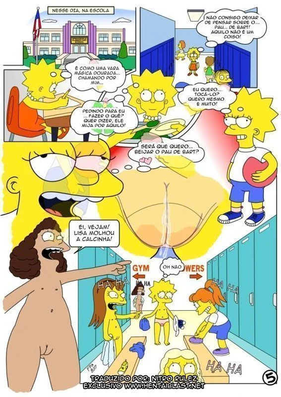 Bart Transando com a Irmã Lisa: Traição Proibida nos Simpsons em HQ Pornô Explícita