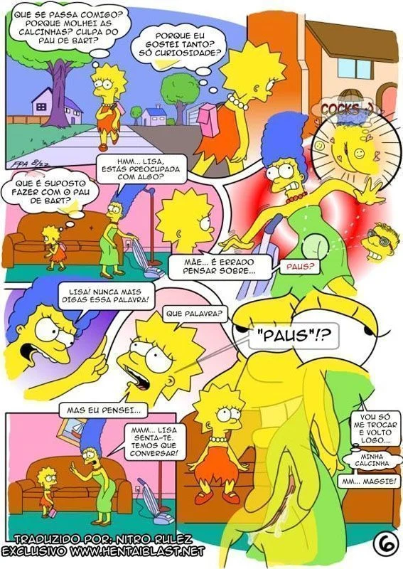 Bart Transando com a Irmã Lisa: Traição Proibida nos Simpsons em HQ Pornô Explícita
