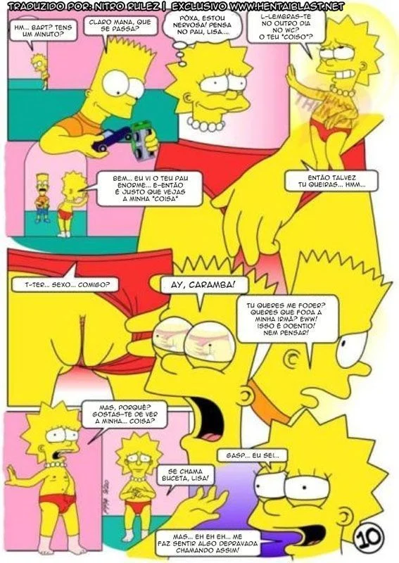 Bart Transando com a Irmã Lisa: Traição Proibida nos Simpsons em HQ Pornô Explícita