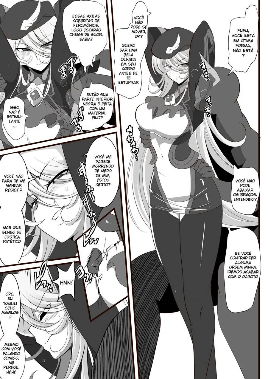 Hentai de Fêmea Dominadora Subjugando a Heroína com Prazer Sádico