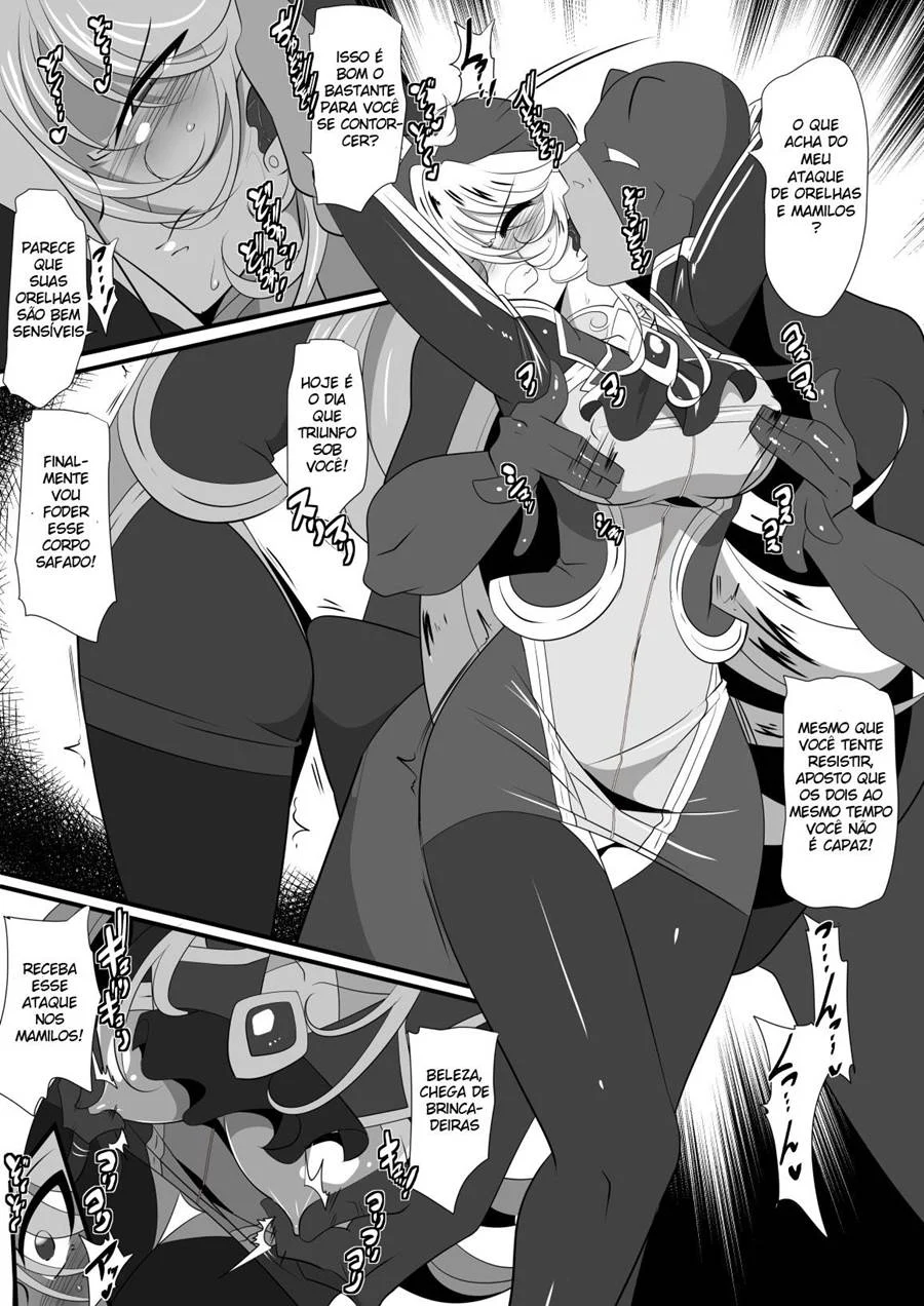Hentai de Fêmea Dominadora Subjugando a Heroína com Prazer Sádico