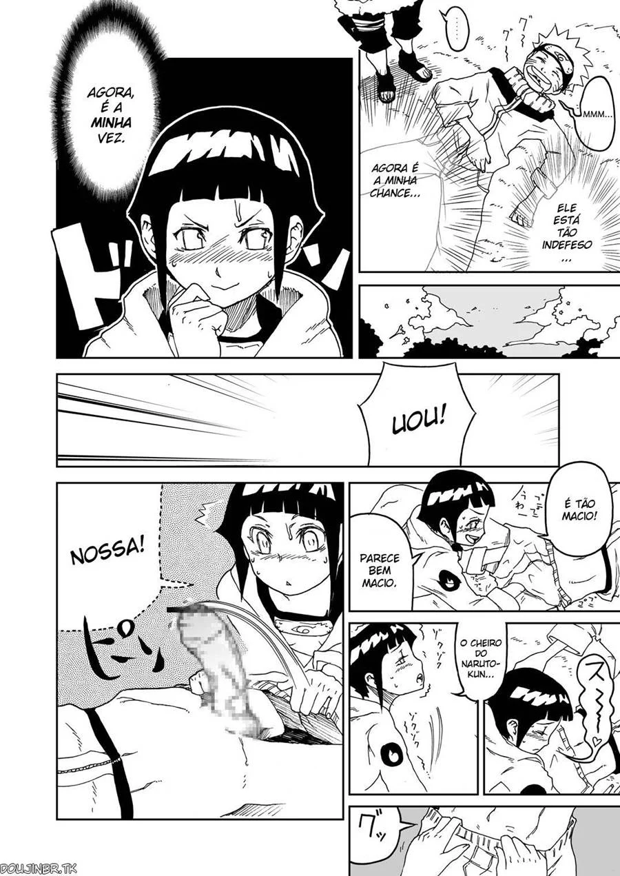 Hinata Melada de Tesão Implorando por Pirocada no Quadrinho Erótico