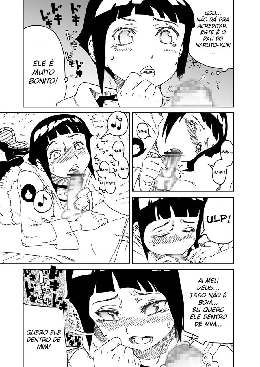 Hinata Melada de Tesão Implorando por Pirocada no Quadrinho Erótico