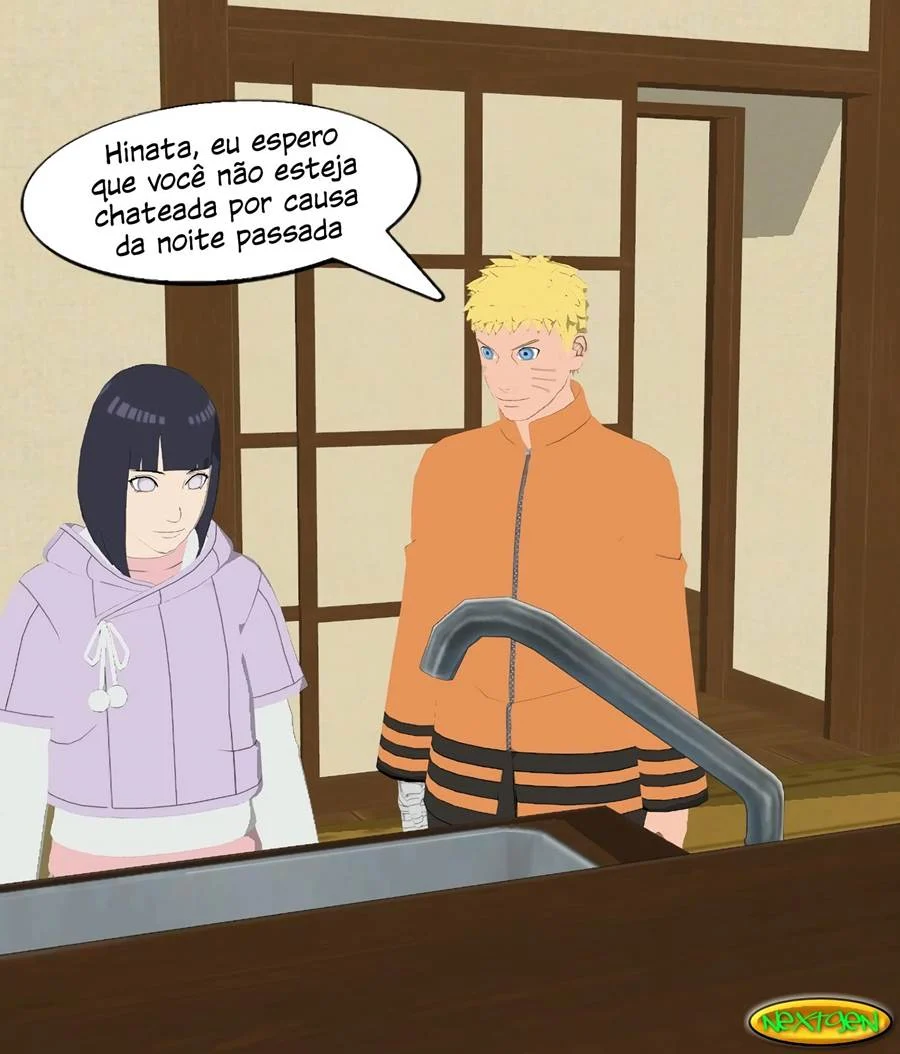 Mamãe Hinata Transando com Amigos do Filho - Hentai Explícito de Naruto
