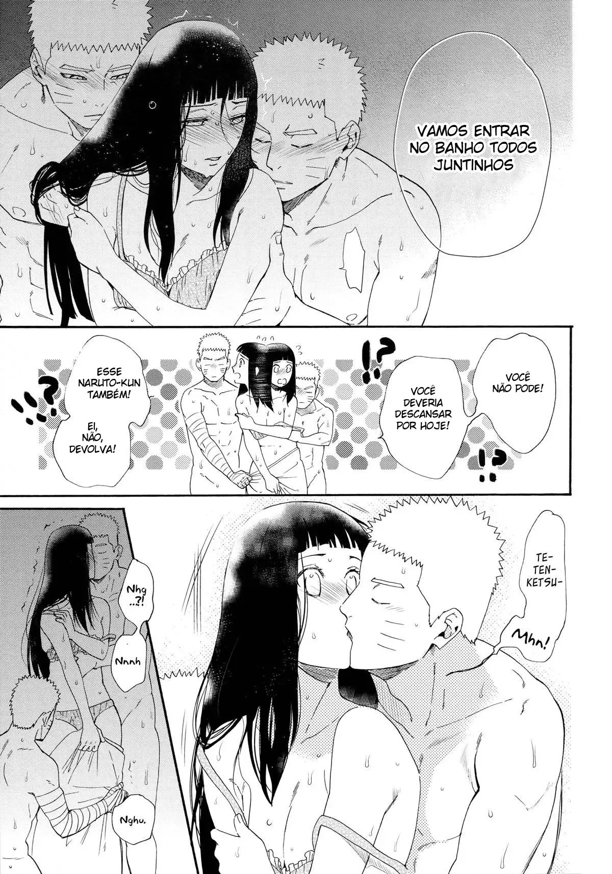 Hinata transando com clones de Naruto - Hentai Explícito em HQ
