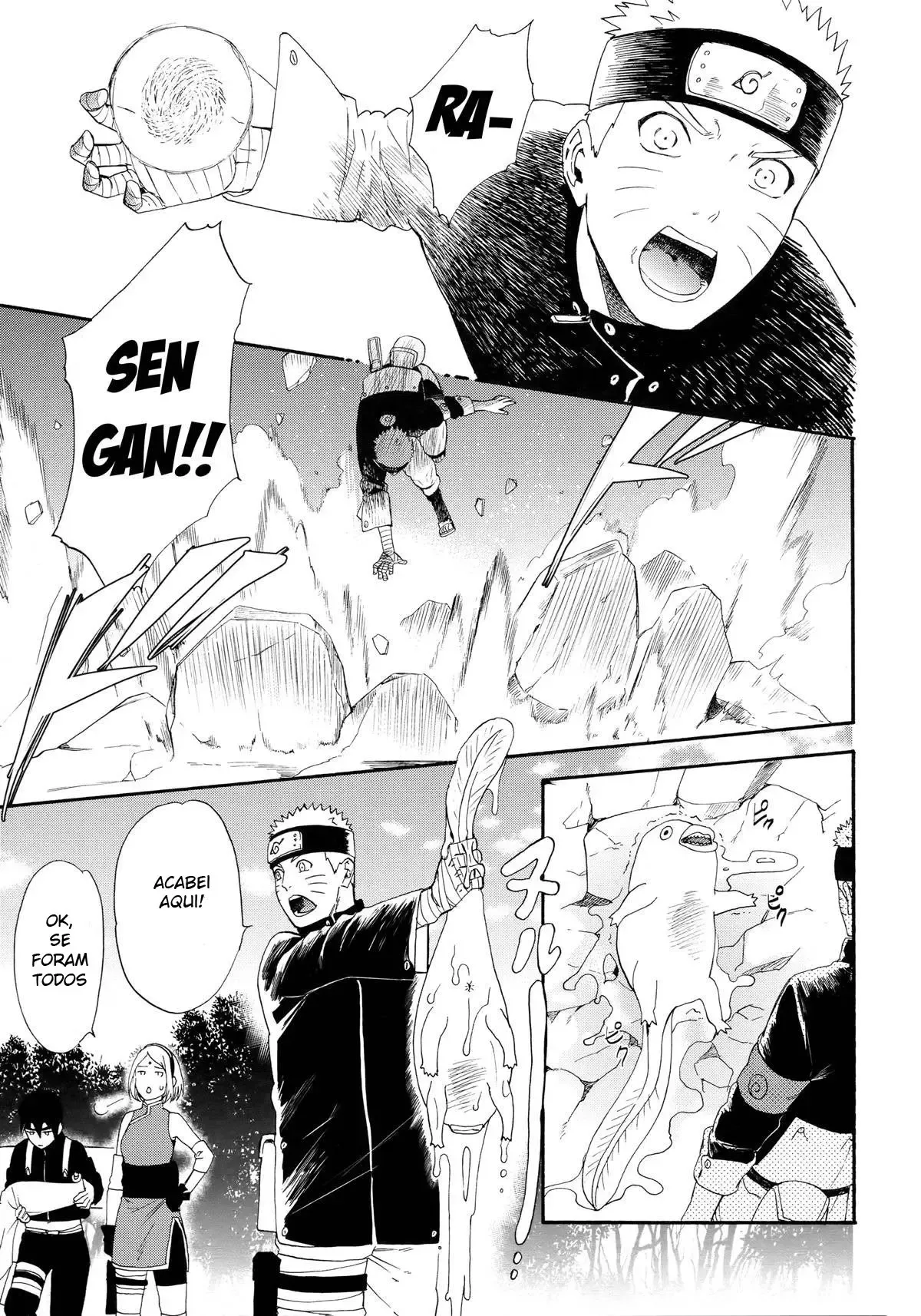 Hinata transando com clones de Naruto - Hentai Explícito em HQ