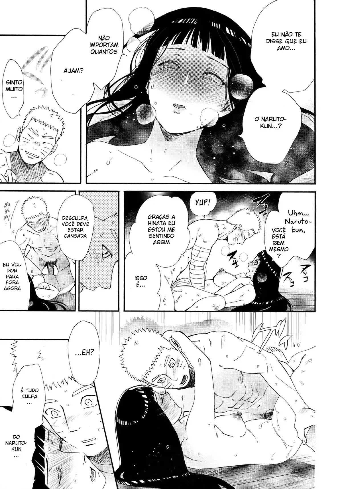 Hinata transando com clones de Naruto - Hentai Explícito em HQ