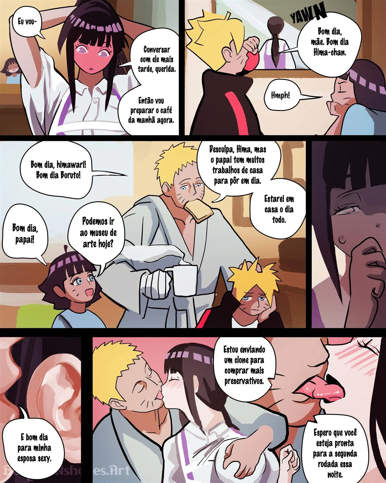 Uma mãe adicta ao membro do próprio filho em HQ proibida de Boruto