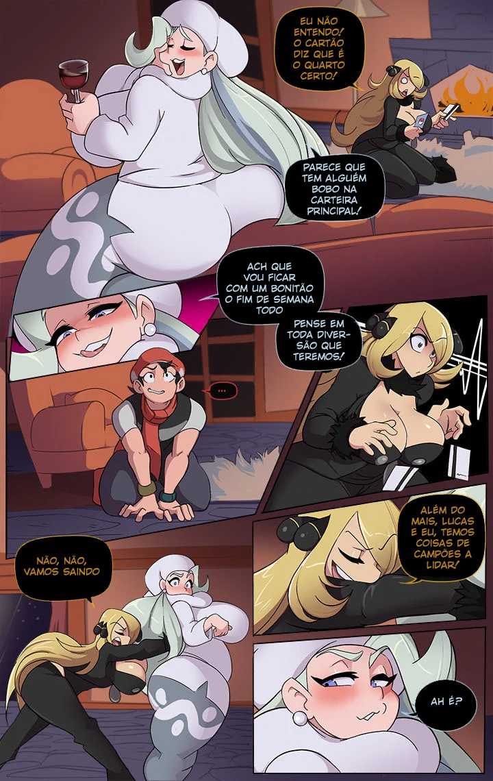 Cynthia Fode Duro com um Pokémon em Quadrinhos Eróticos Explícitos