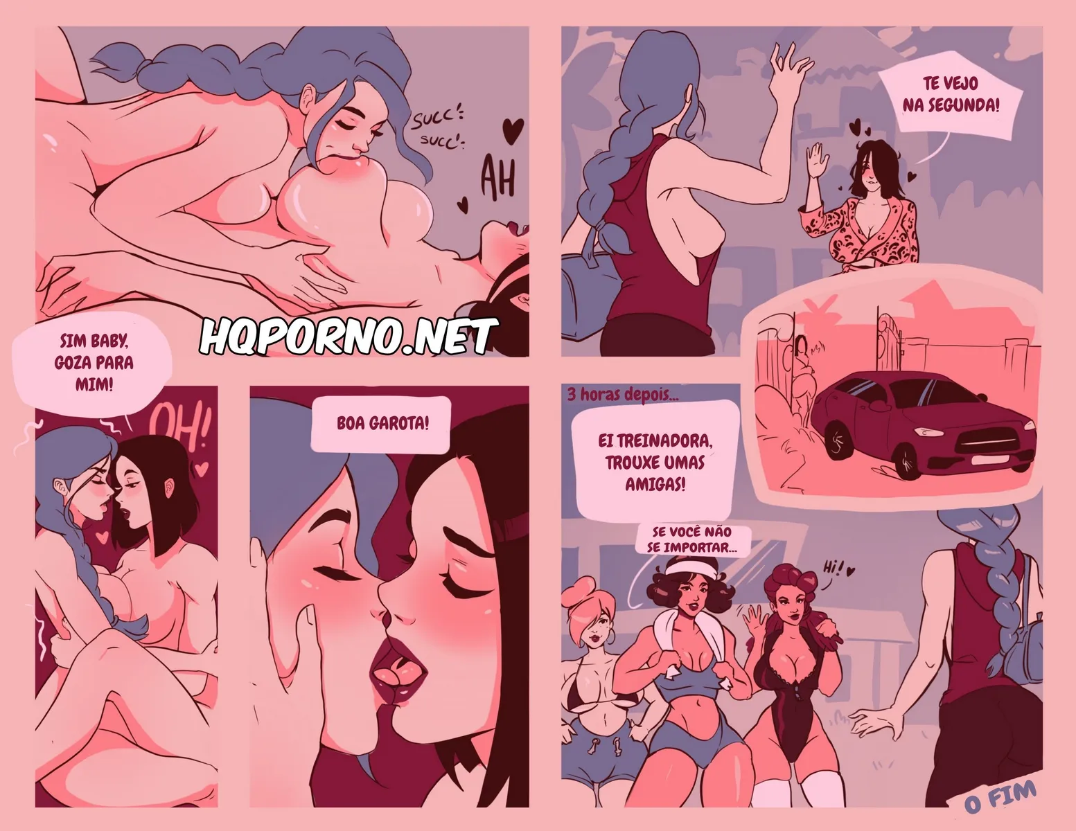 Personal Trainer Particular: Sessão Explícita de Sexo Lésbico e Putaria