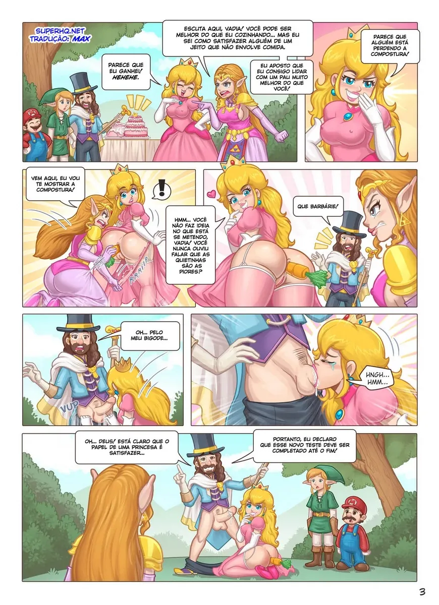 Esmagando a Princesa: Zelda Vs Peach em Combate Erótico Insano