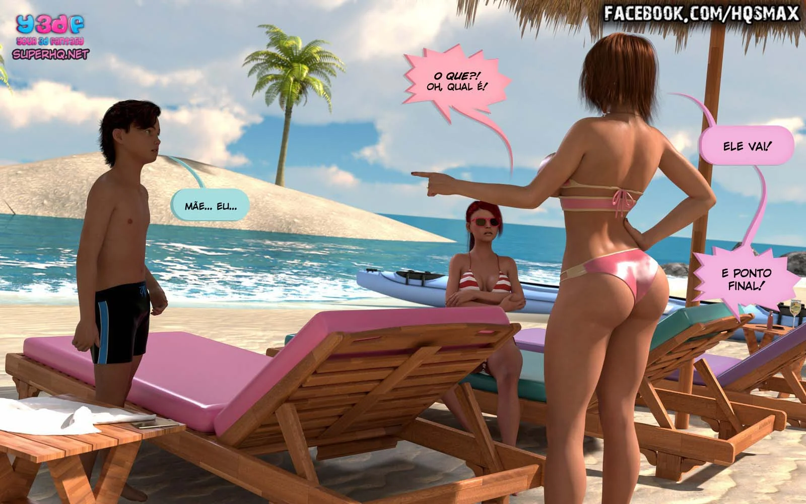 Exploração Familiar Profunda: Férias Proibidas em HQ Hentai 3D