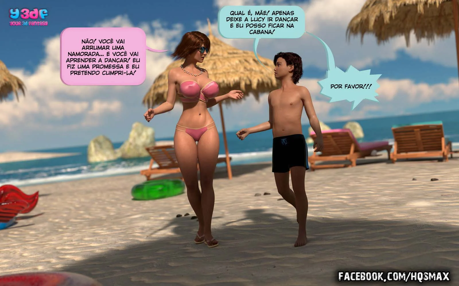 Exploração Familiar Profunda: Férias Proibidas em HQ Hentai 3D