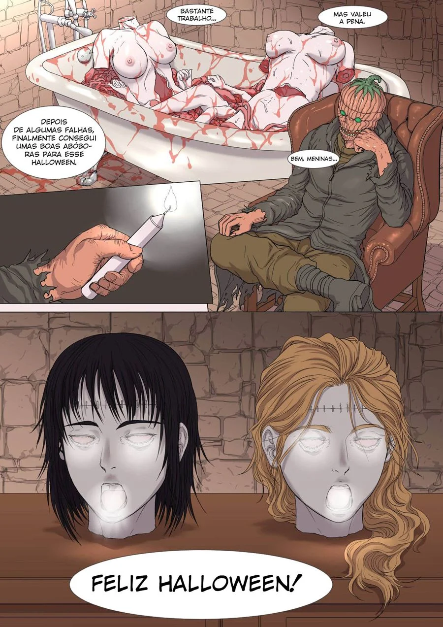 Hentai de Halloween: Orgia Lésbica na Noite das Travessuras Explícitas