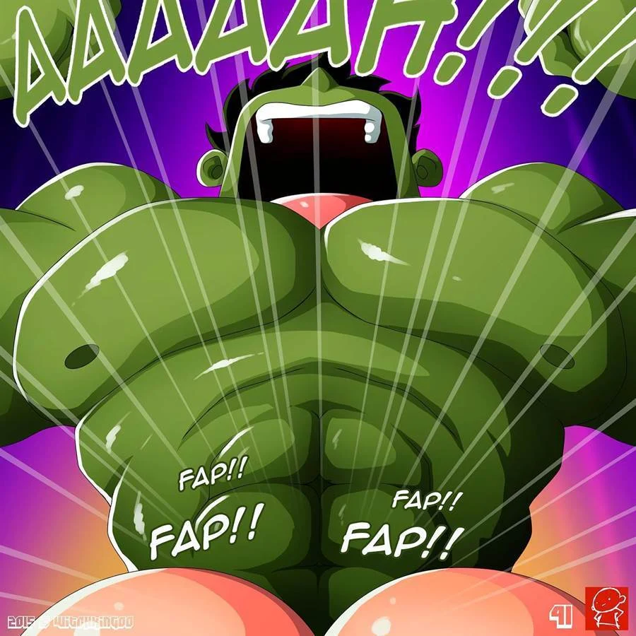Hulk esmaga a Viúva Negra com seu pau gigante - Quadrinhos de Sexo Explícito