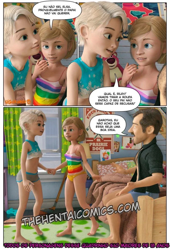 Inside Riley 4: Frio que Esquenta - Elsa Aprende Lições Picantes em HQ 3D Explícita