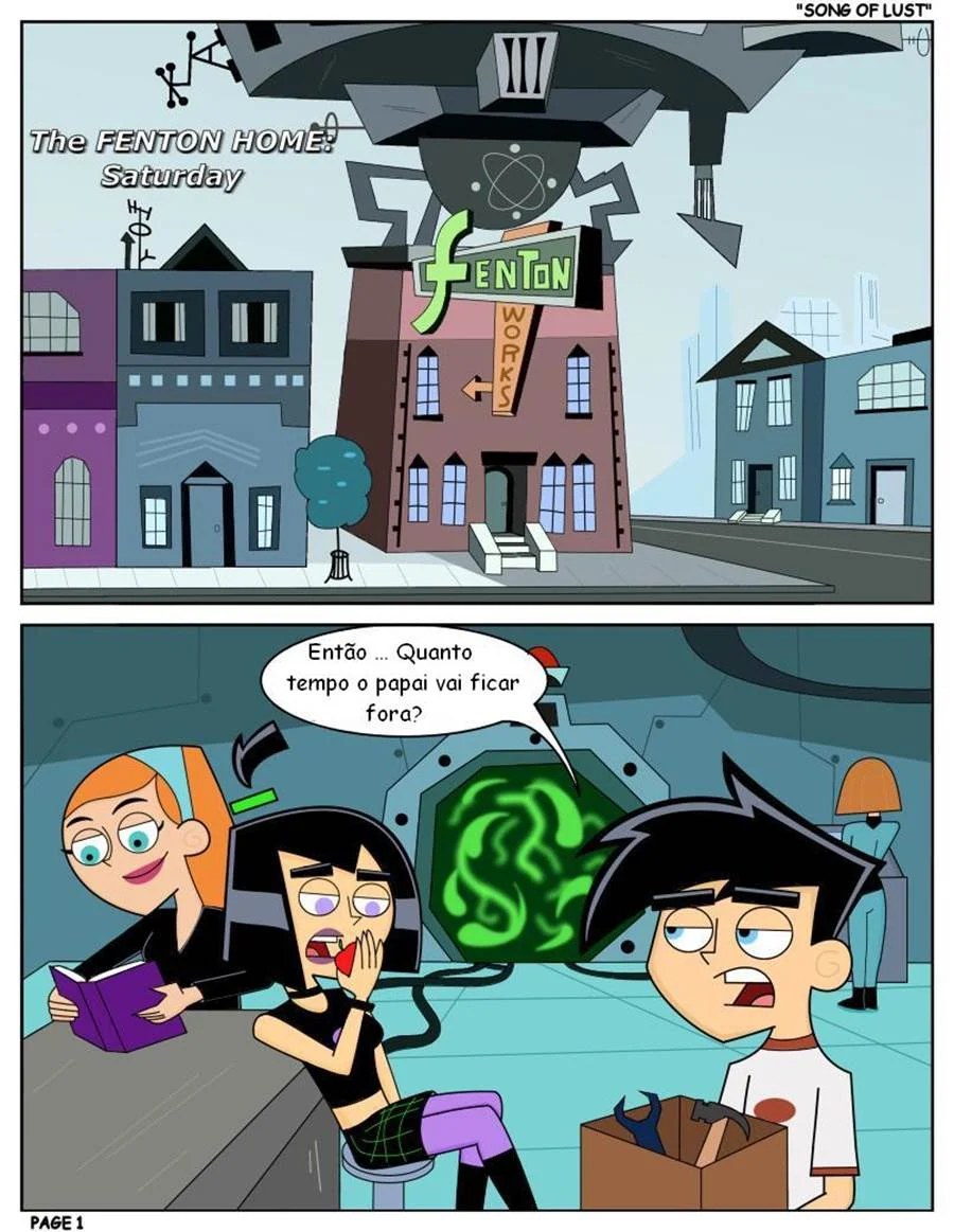 Quadrinhos Picantes: Orgias Proibidas com Danny Phantom e a Família