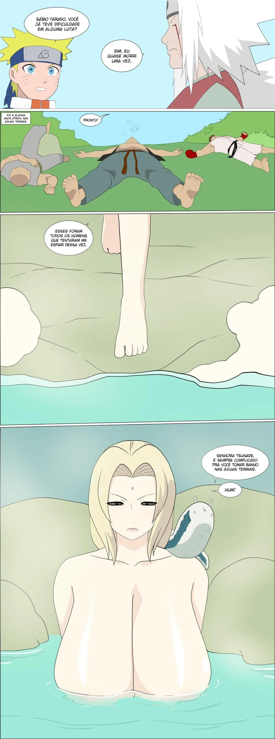 O Segredo Proibido de Tsunade: Jiraiya Enfrenta os Peitos Mais Famintos de Konoha
