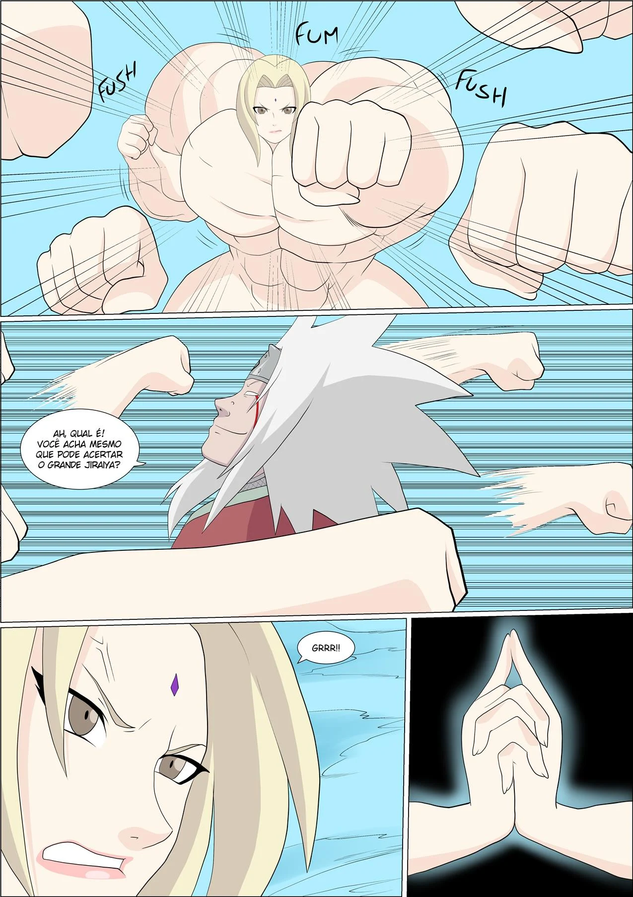 O Segredo Proibido de Tsunade: Jiraiya Enfrenta os Peitos Mais Famintos de Konoha