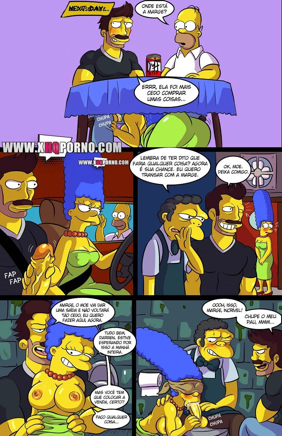 As Safadas Aventuras Sexuais da Família Simpsons em HQ Hot