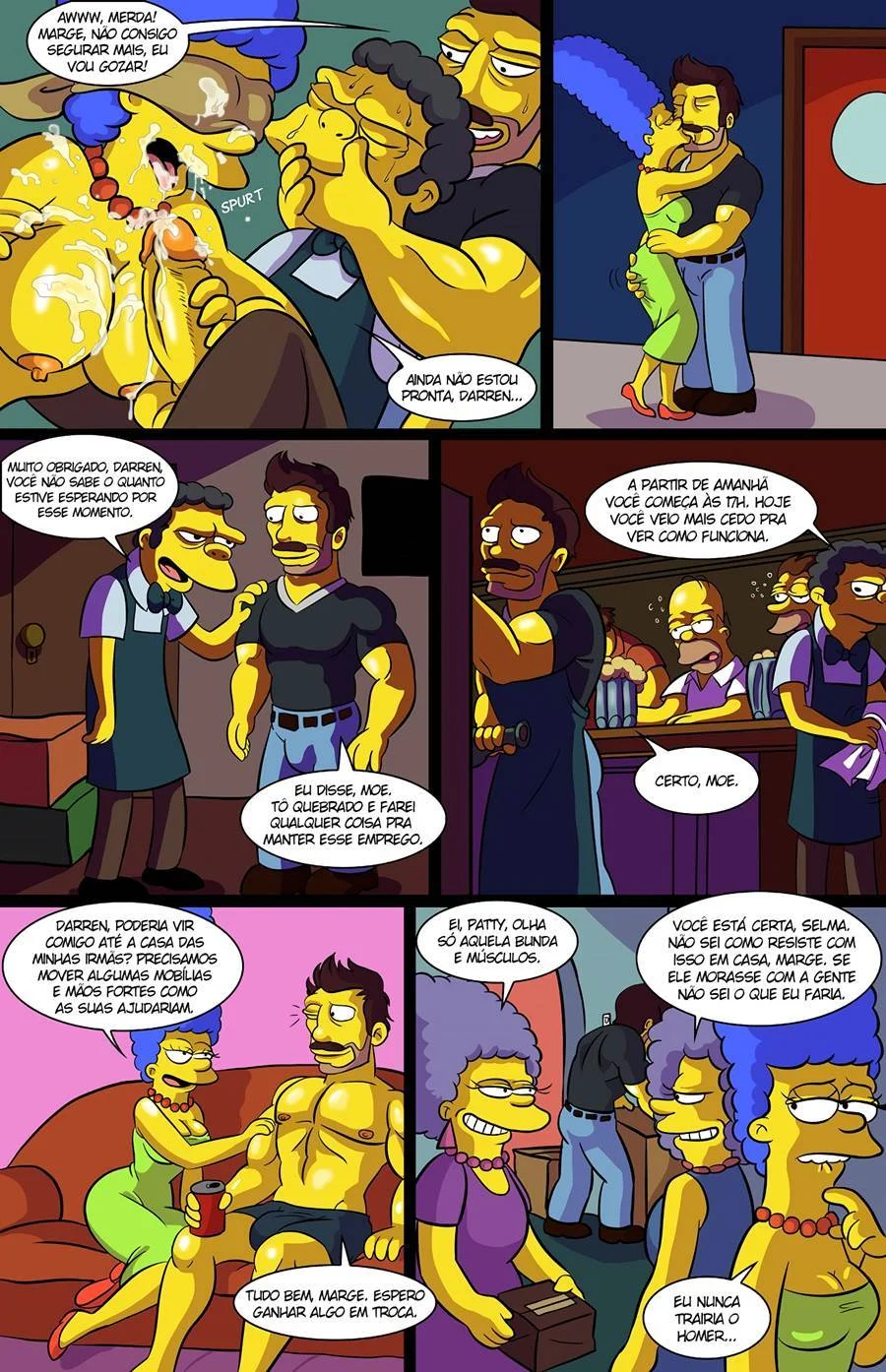 As Safadas Aventuras Sexuais da Família Simpsons em HQ Hot