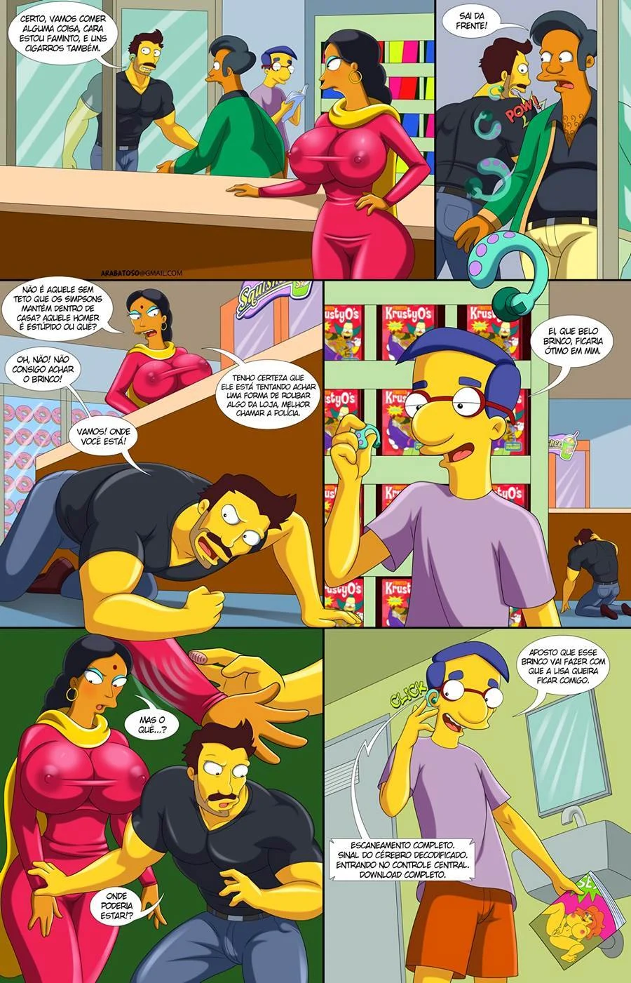 As Safadas Aventuras Sexuais da Família Simpsons em HQ Hot