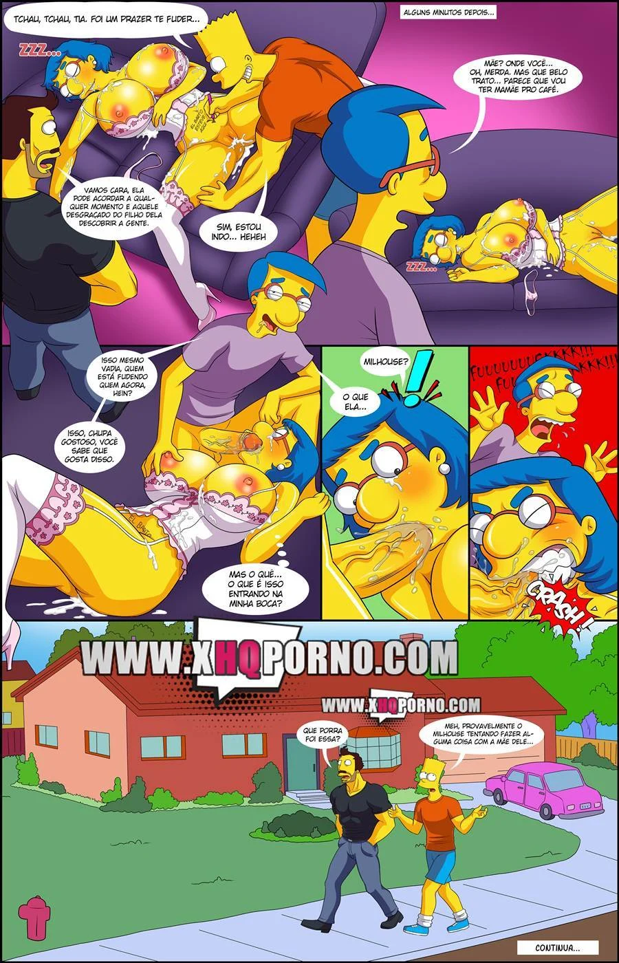 As Safadas Aventuras Sexuais da Família Simpsons em HQ Hot