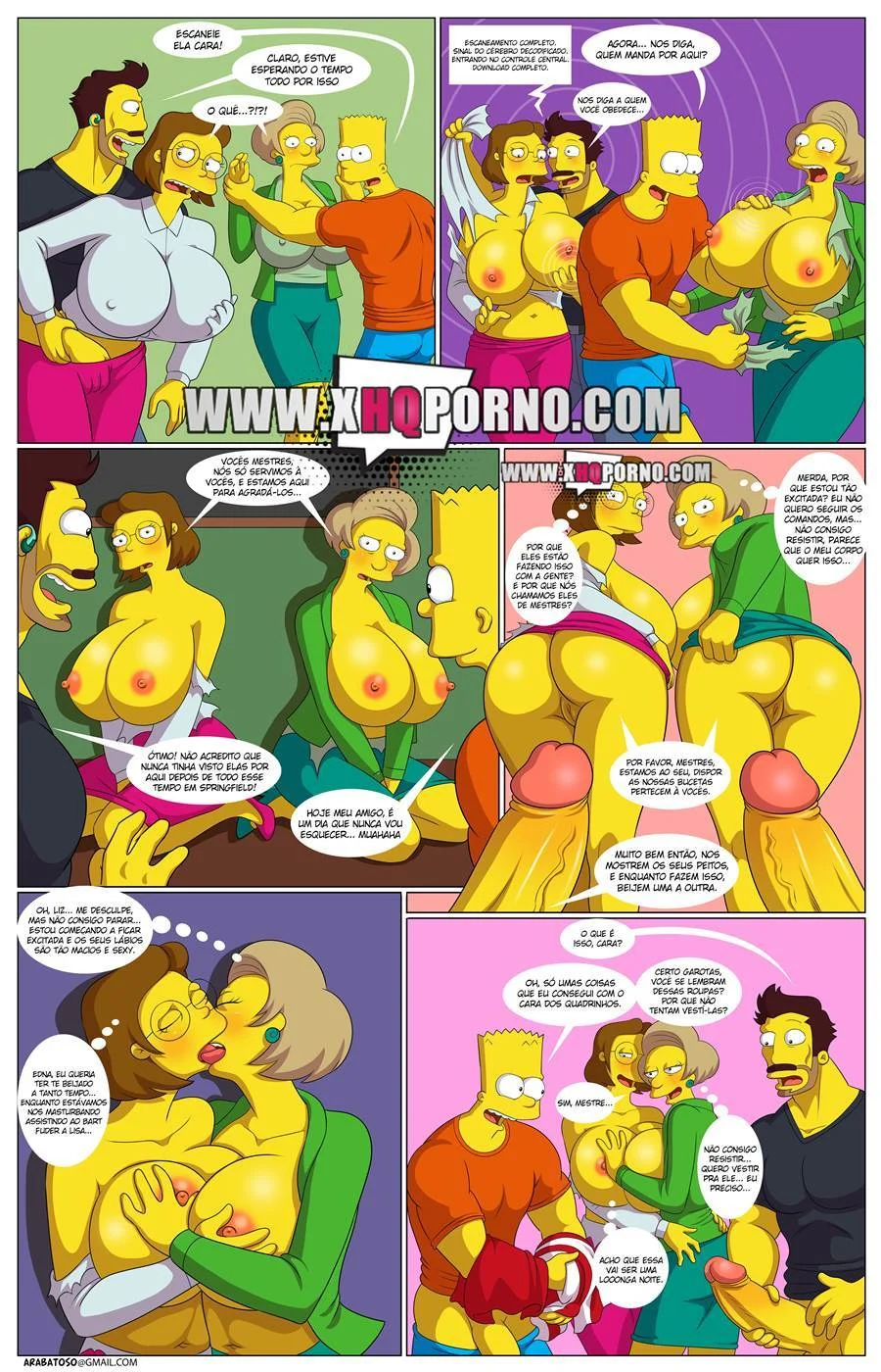 As Safadas Aventuras Sexuais da Família Simpsons em HQ Hot