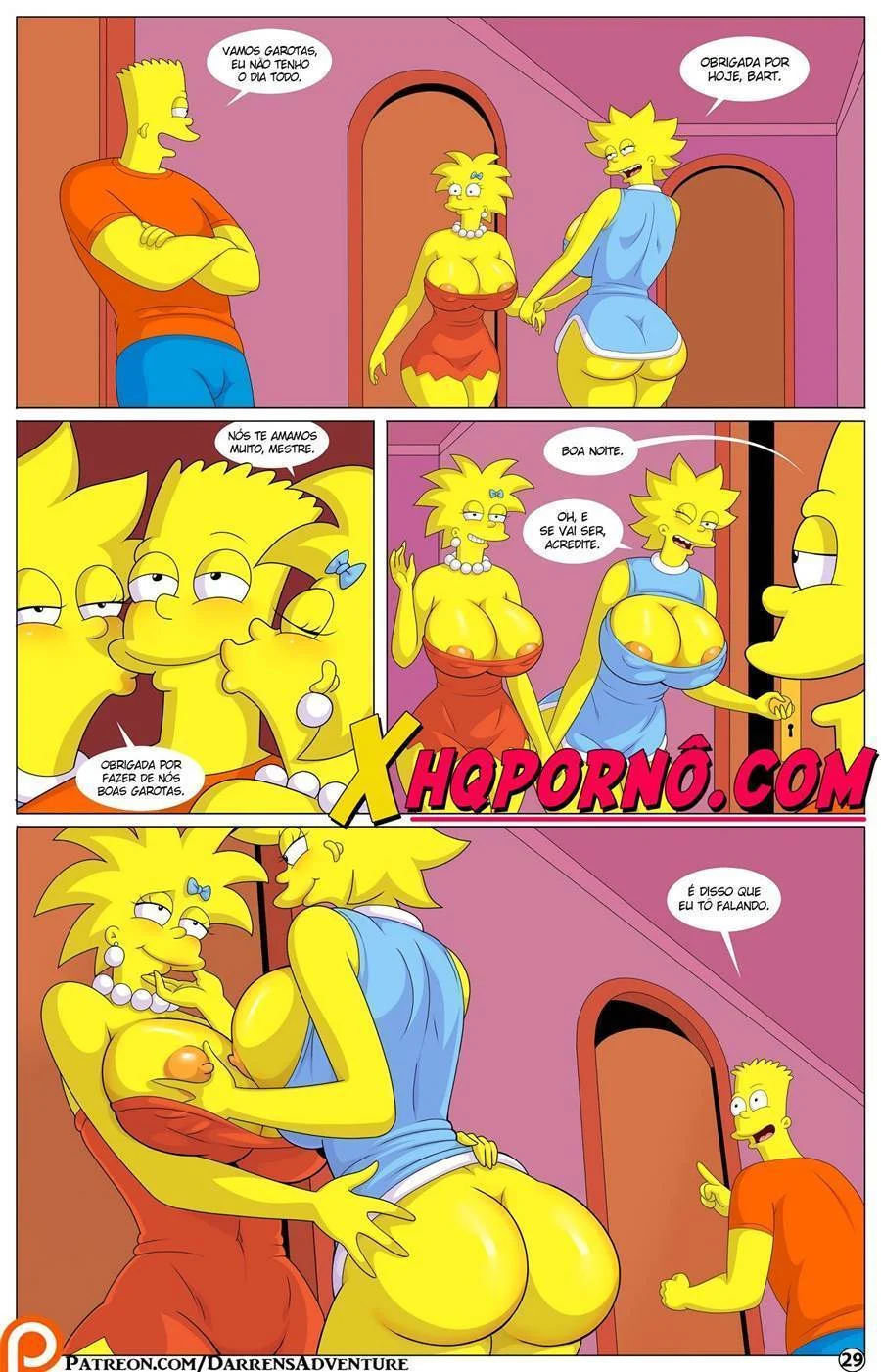 Aventuras Proibidas de Darren 3: Sexo Explícito com as Garotas dos Simpsons em HQ