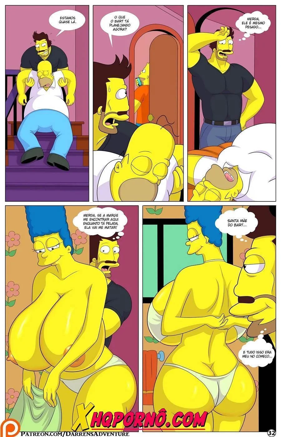 Aventuras Proibidas de Darren 3: Sexo Explícito com as Garotas dos Simpsons em HQ