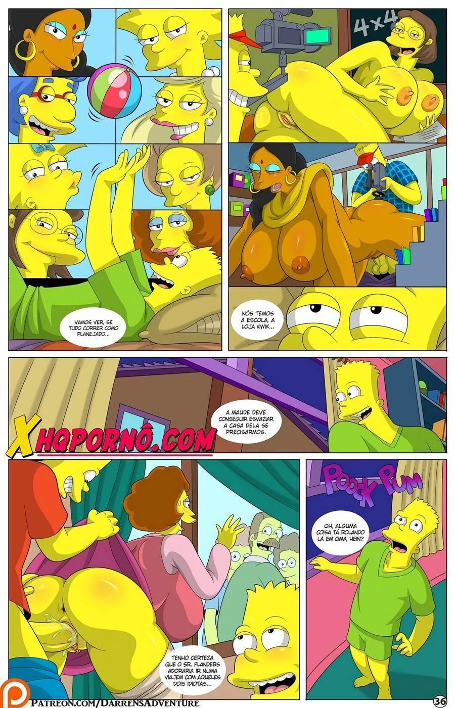 Aventuras Proibidas de Darren 3: Sexo Explícito com as Garotas dos Simpsons em HQ
