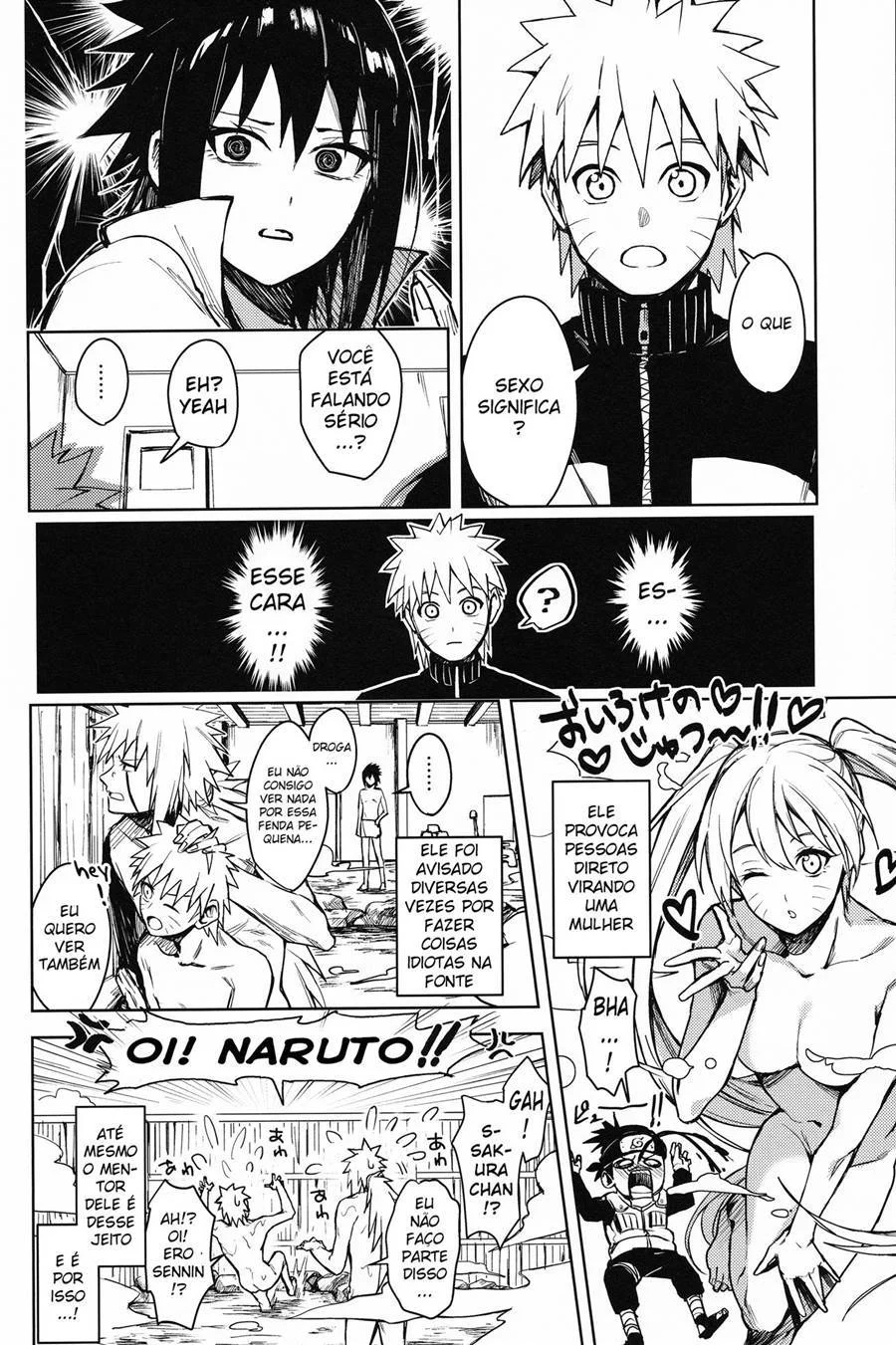 Mulheres Nuas da Vila Oculta: Quadrinhos Eróticos de Naruto