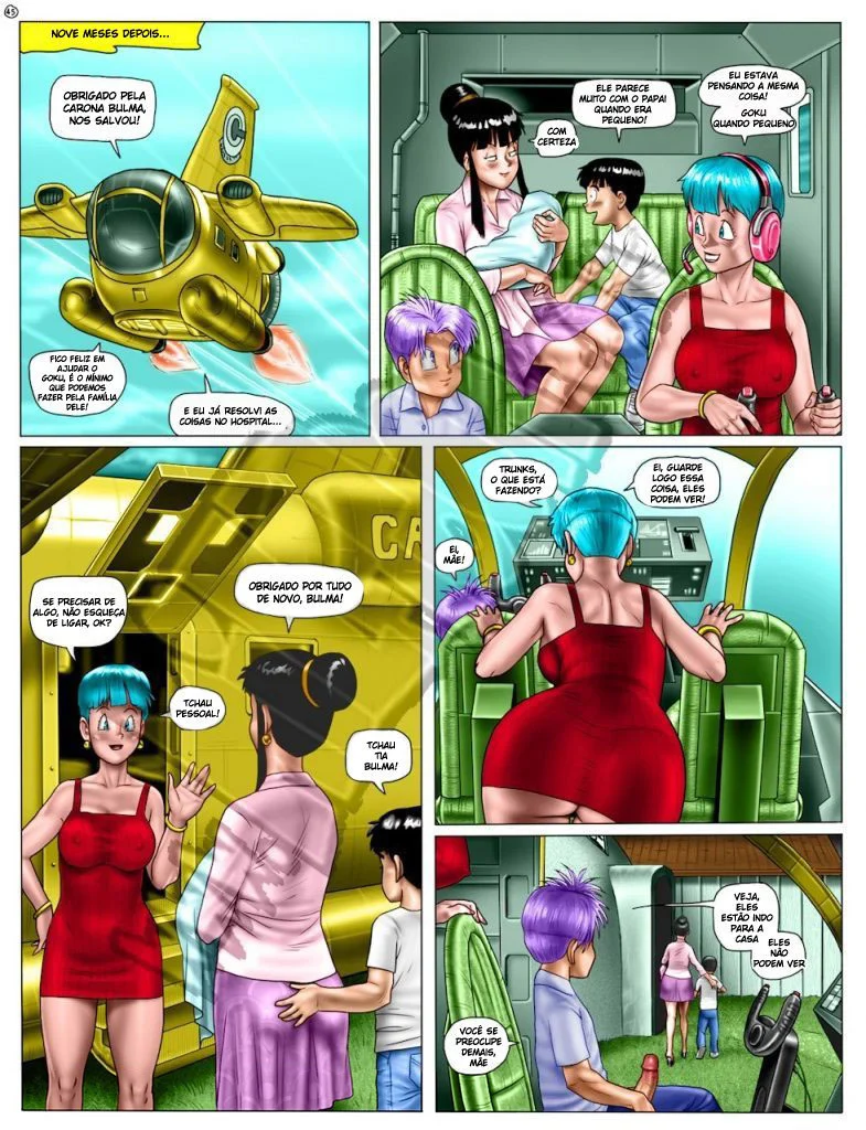 Trunks Transa com Vovó em HQ Picante - Milftoon Explícito
