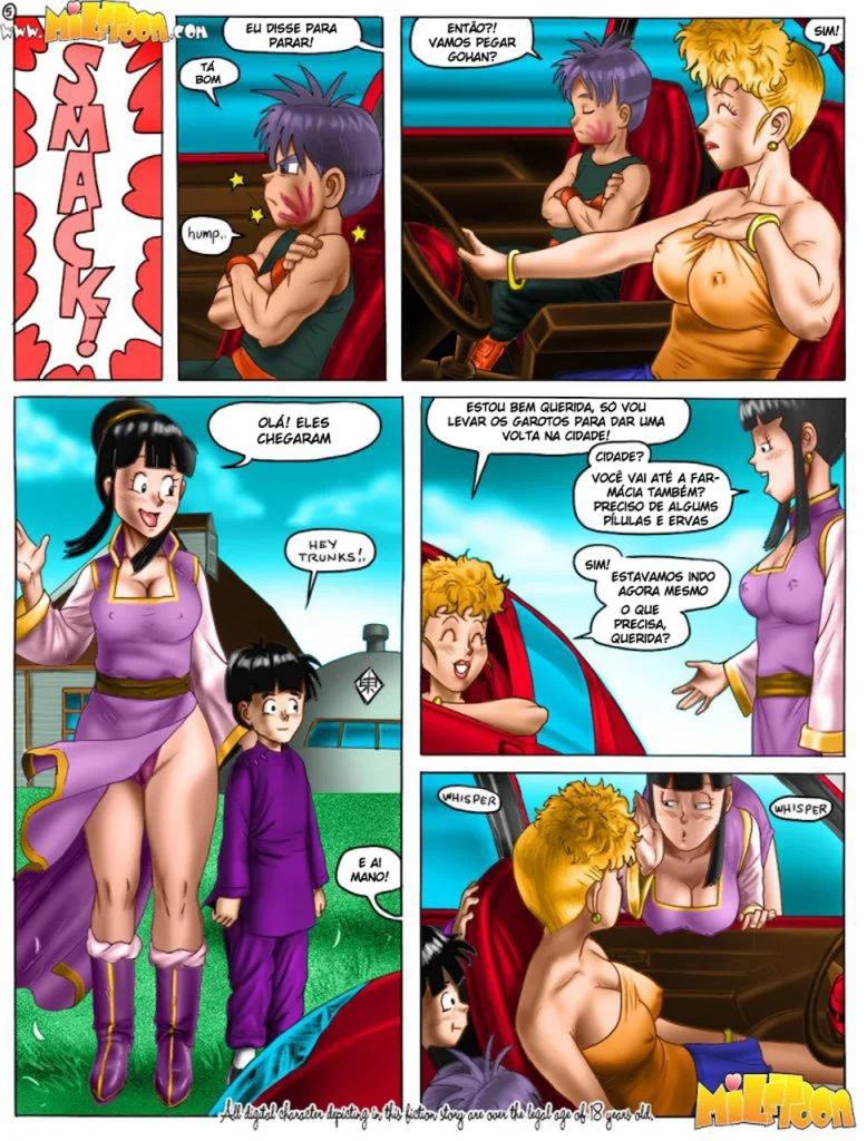 Trunks Transa com Vovó em HQ Picante - Milftoon Explícito