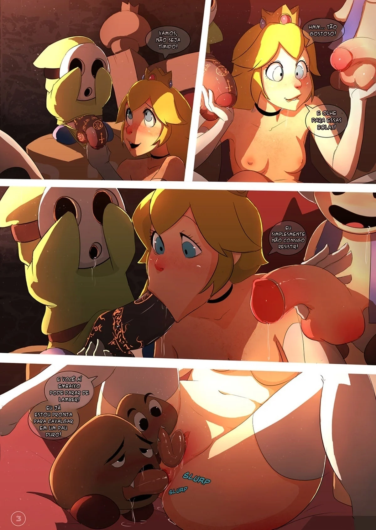 Super Mario Bros: Foda Explícita com a Princesa Peach nos Quadrinhos