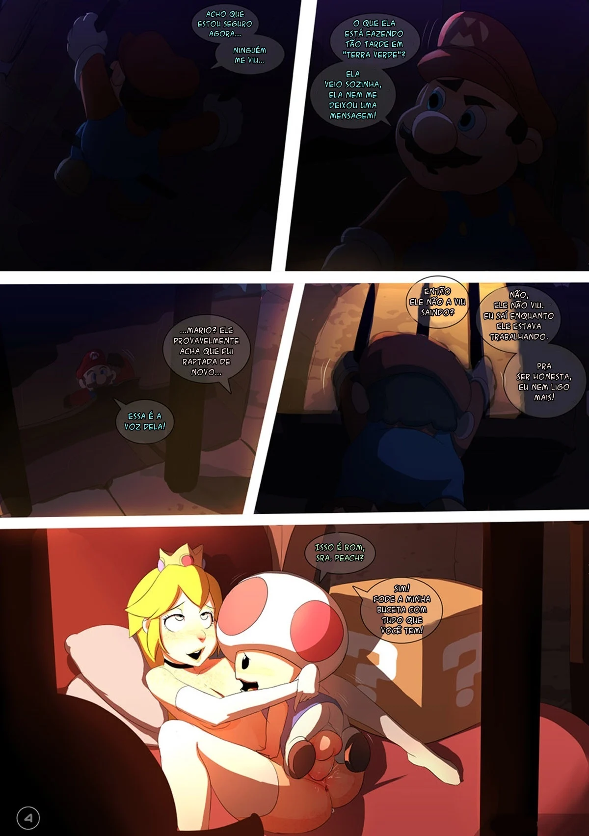 Super Mario Bros: Foda Explícita com a Princesa Peach nos Quadrinhos