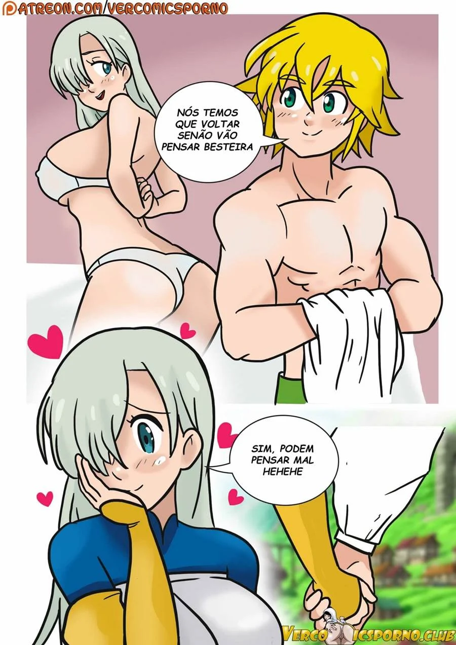 Elizabeth Submissa: Meliodas Dando Uma Surra de Prazer na Deusa Safada