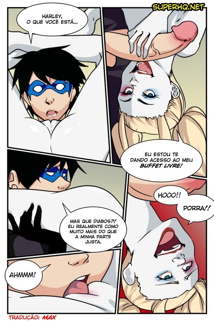 Harley Quinn Fode como uma Cadela Perversa em Quadrinhos Eróticos Explícitos