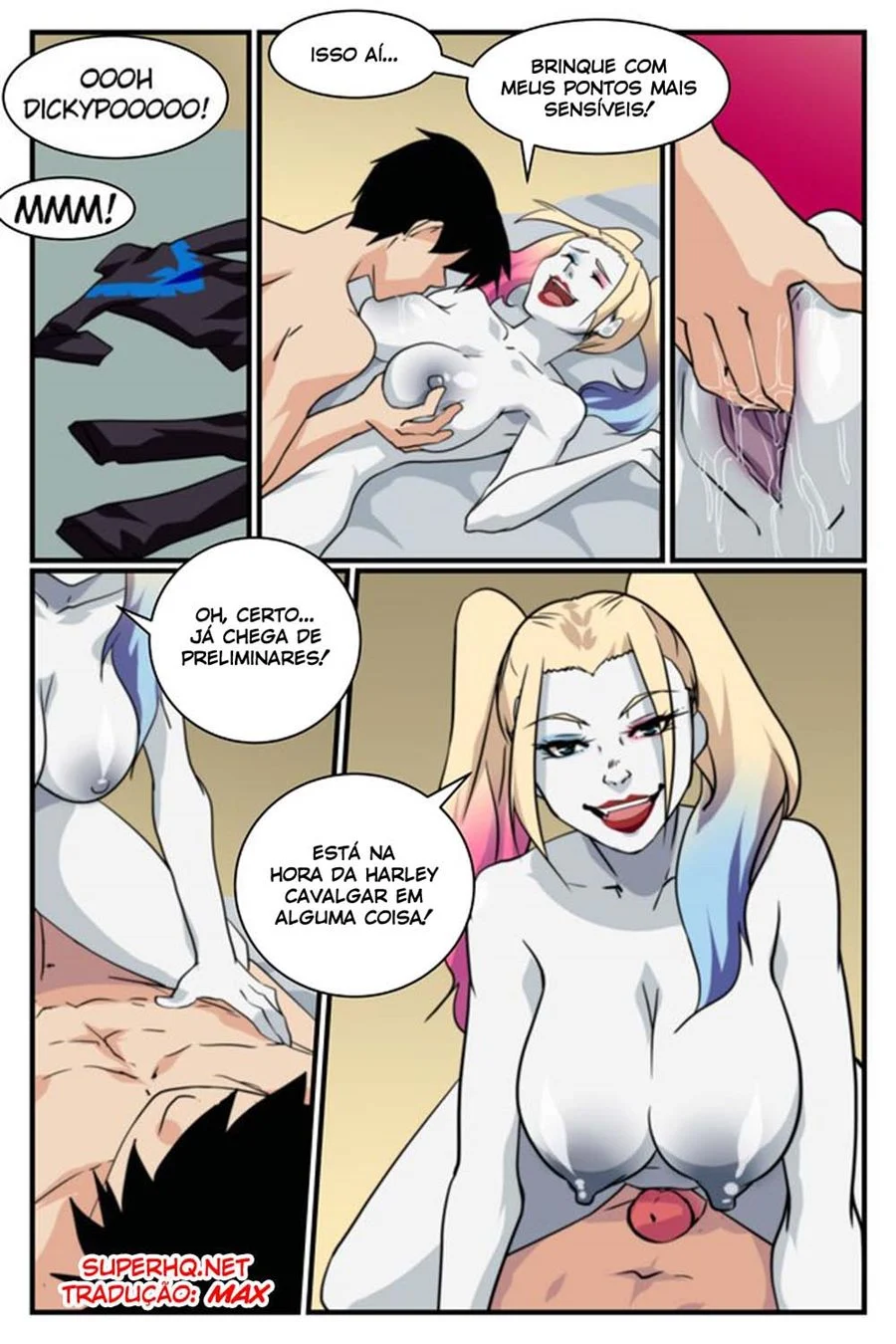 Harley Quinn Fode como uma Cadela Perversa em Quadrinhos Eróticos Explícitos
