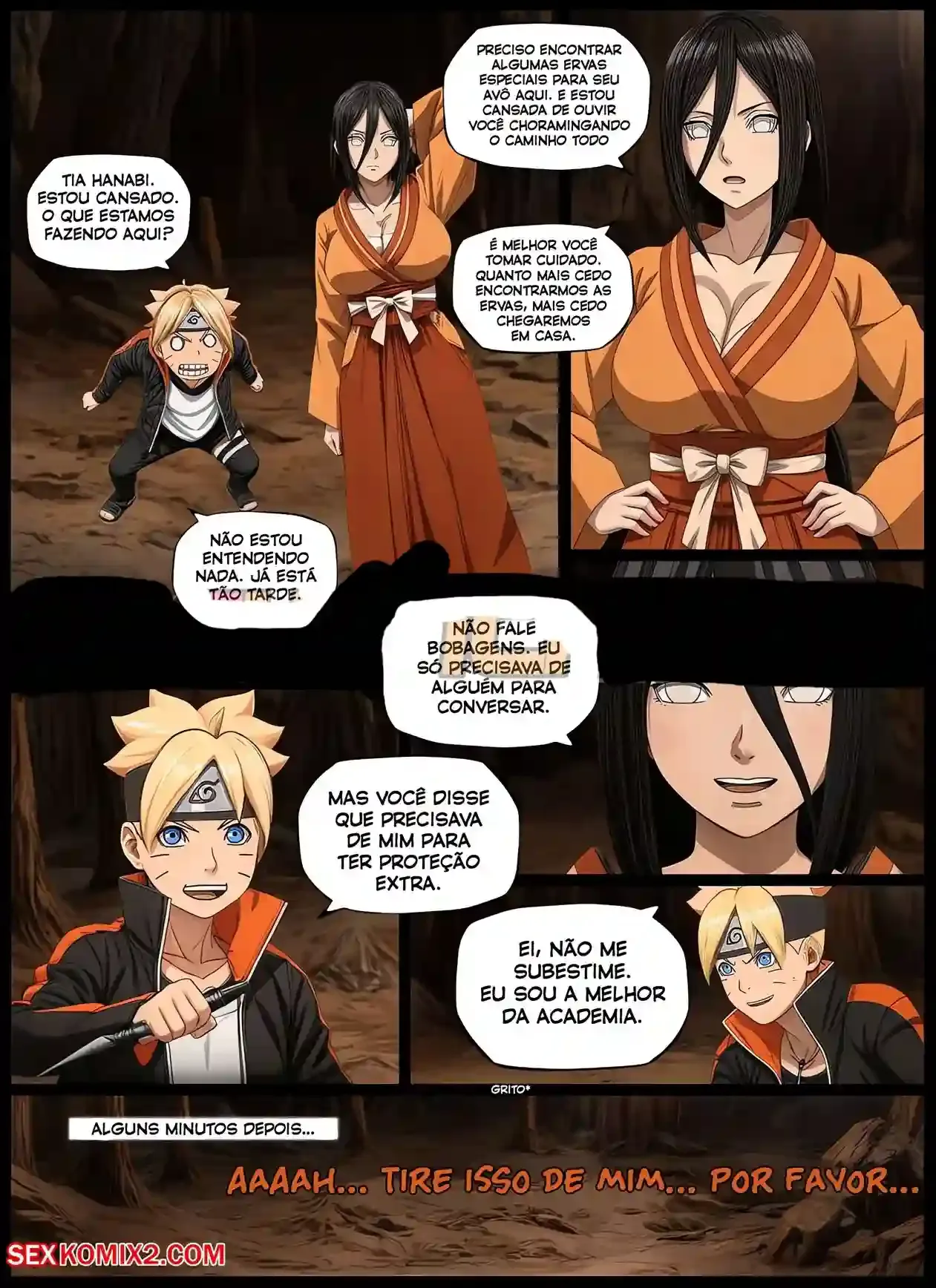 Foda Violenta com a Tia Safada de Boruto - Quadrinhos Eróticos Explícitos
