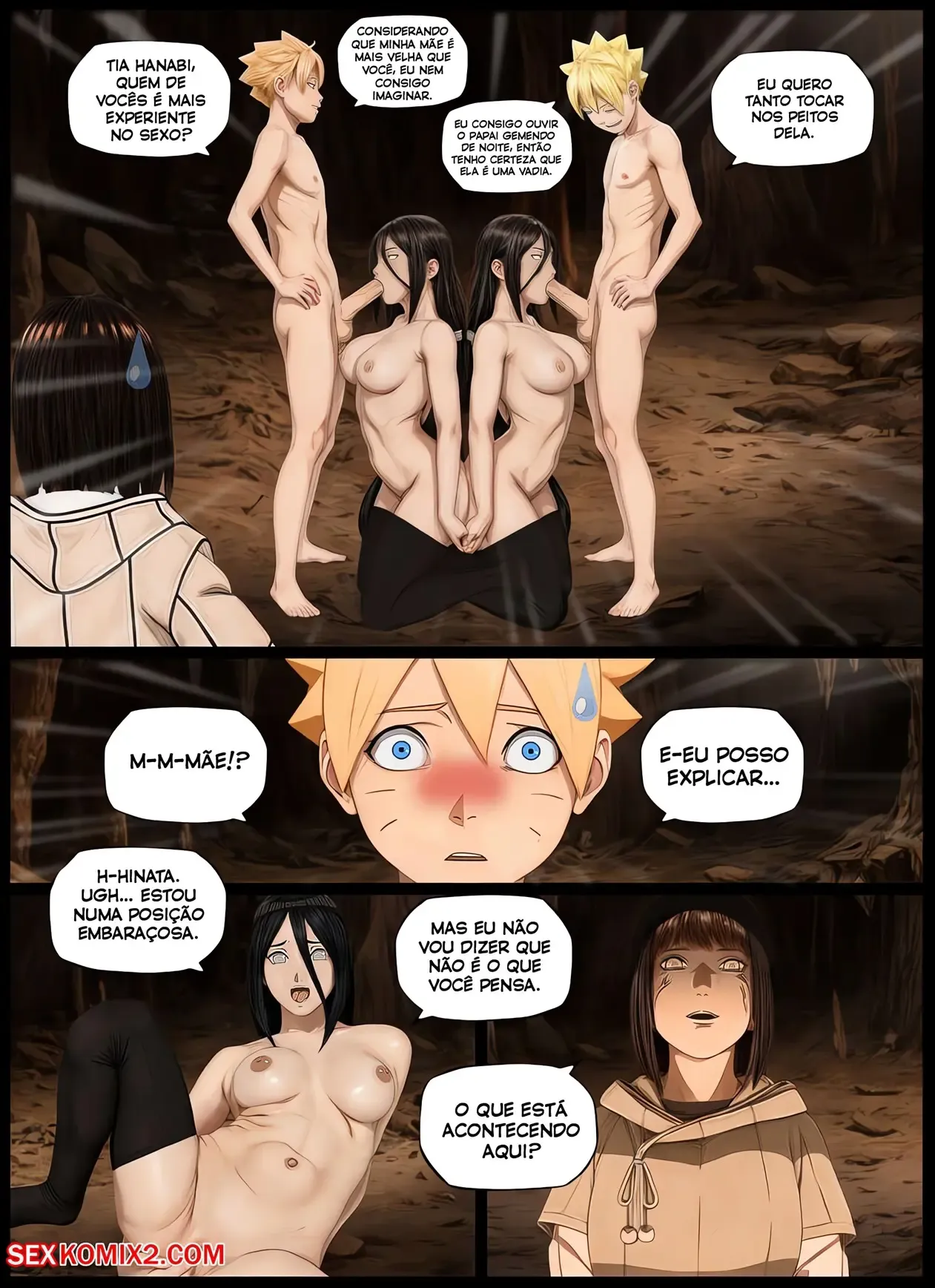 Foda Violenta com a Tia Safada de Boruto - Quadrinhos Eróticos Explícitos