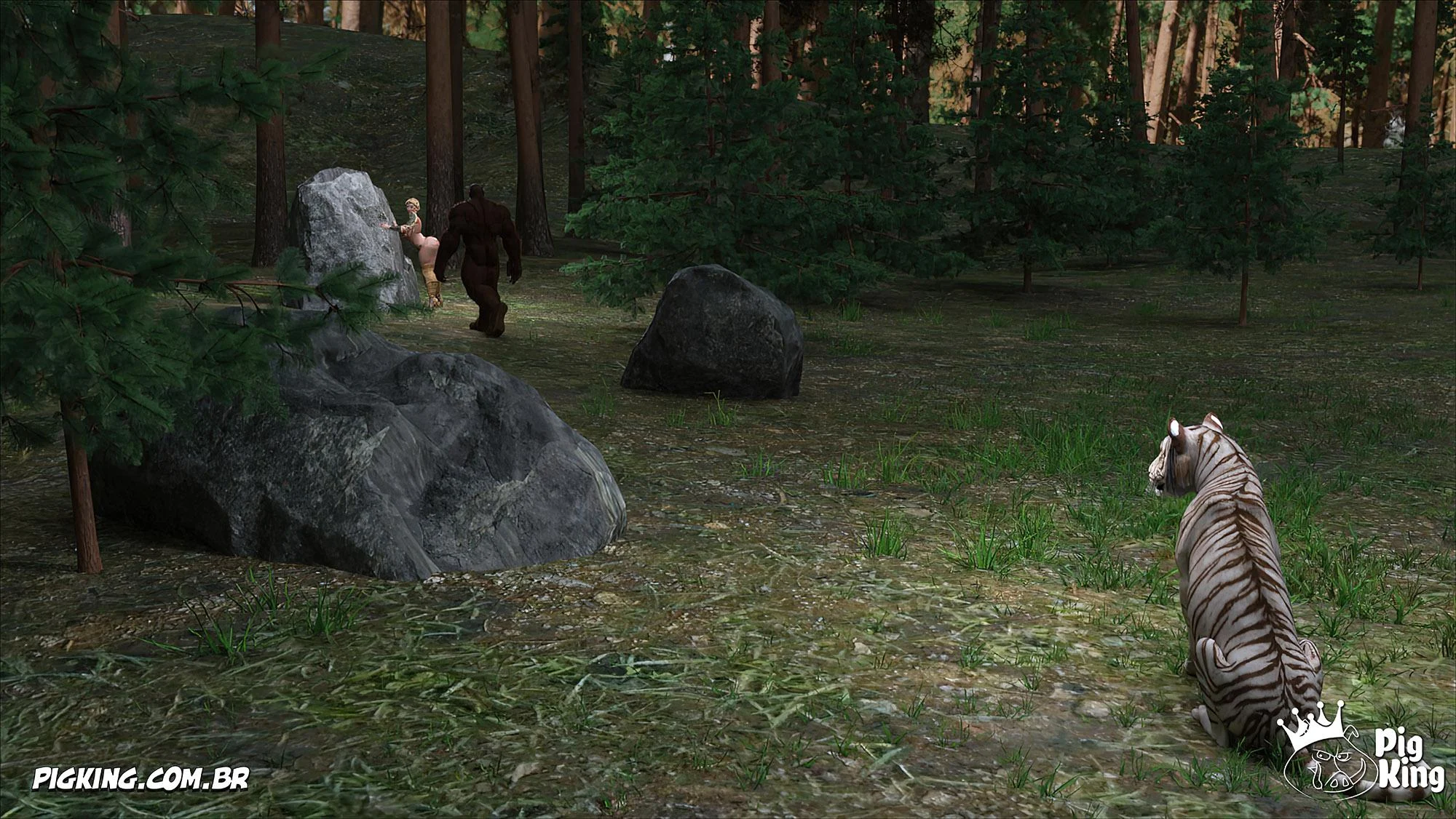 Pearas da Família Confinada: Suruba Proibida em HQ 3D Explícita